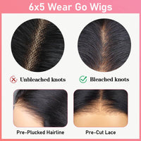 Perruque sans colle lisse – 6x5 Cheveux naturels