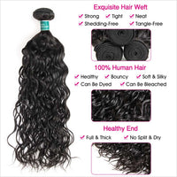 Tissage Water Wave - Lot De 3 Mèches avec Closure