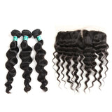 Tissage Loose Wave - Lot De 3 Mèches avec Closure