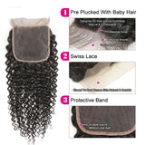 Curly Wave Lace Closure 4x4