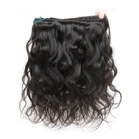 Tissage bésilien Body Wave - Lot de 3 mèches avec 13x4 Frontal