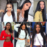 Tissage lisse - lot de 3 mèches avec 4x4 HD Closure