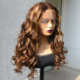 Lace Wig Body Wave Highlight Brown