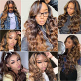 Lace Wig Body Wave Highlight Brown