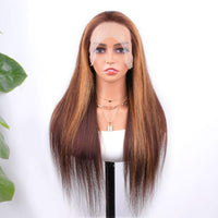 Lace Wig Ombre Straight Highlight Brown